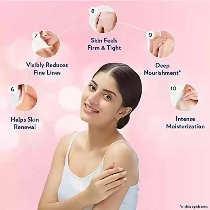 Lifestyle image showing the benefits of Vaseline UV Extra Brightening Lotion for a glowing and smooth skin appearance