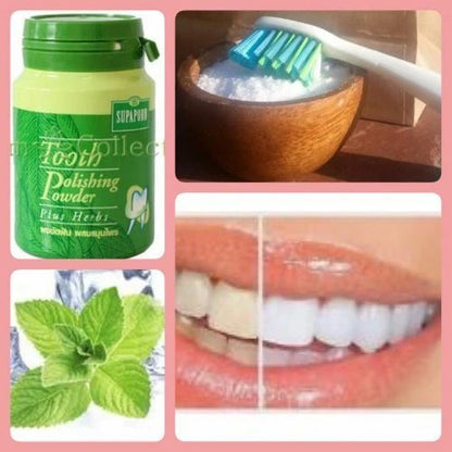Supaporn Tooth Powder Polishing Toothpaste Plus Thai Herb 90 g.
