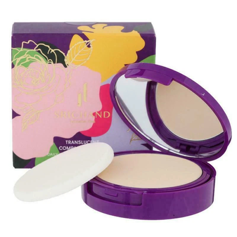 Srichand Translucent Powder compact with floral packaging design