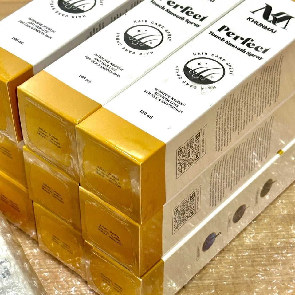 KHUNMAI Perfect Touch Spray boxed stock packed in retail display