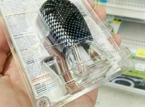 Glade Sport Cool Water vent clip air freshener held in hand showing front packaging close-up