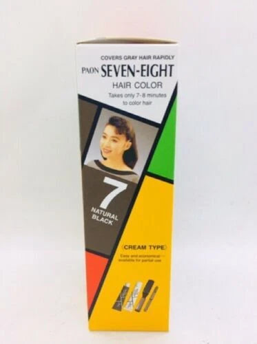 PAON Seven Eight Hair Color front box angled view natural black