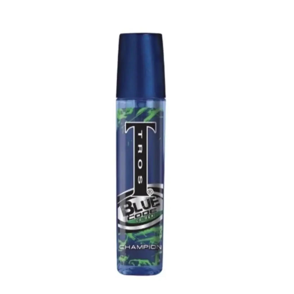 TROS Blue Code Cologne Champion spray bottle front view 100ml