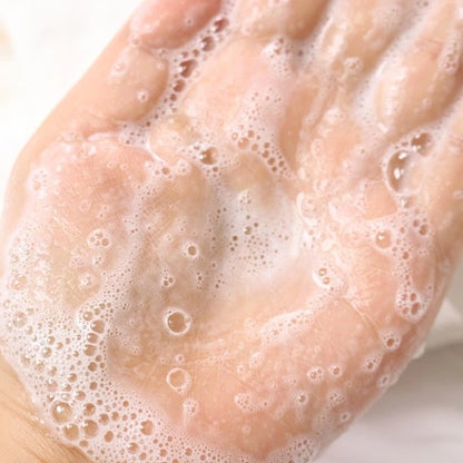 COSRX Low pH Good Morning Gel Cleanser foaming texture on hand