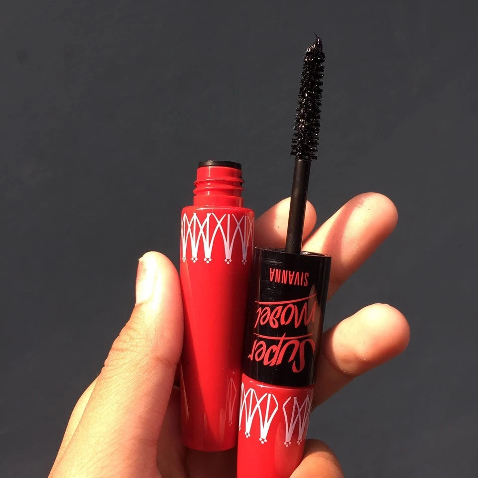 Sivanna Super Model Mascara holding product deep black finish