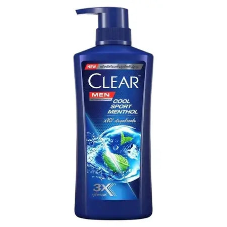 Clear Men Cool Sport Shampoo 350ml pump bottle front view