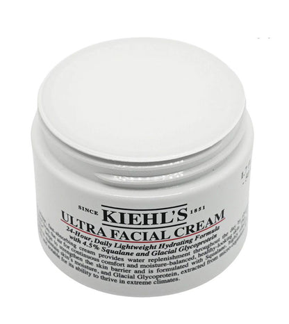 Kiehl's Ultra Facial Cream angled jar view highlighting texture and packaging design