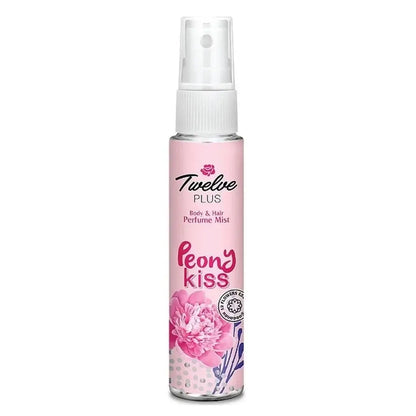 Twelve Plus Perfume Mist Peony Kiss body hair spray front bottle