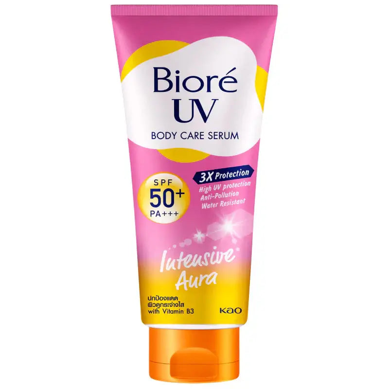 Biore UV Intensive Aura Serum 150ml SPF50 PA+++ body care sunscreen front tube view