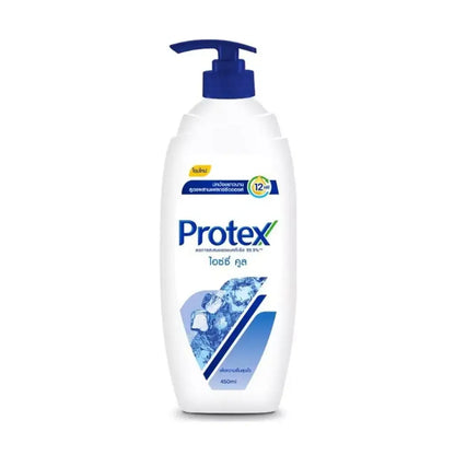 Protex Icy Cool Body Wash 450ml bottle with pump dispenser front view