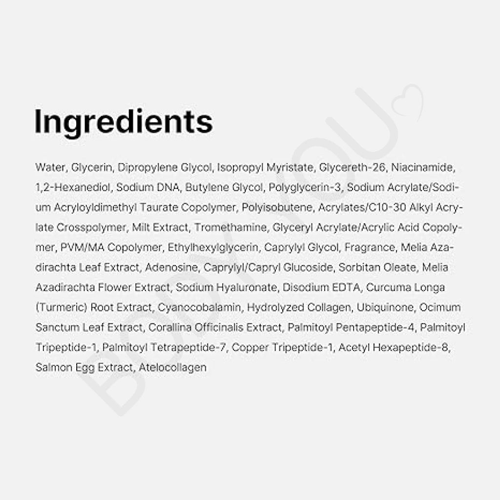 Medicube PDRN Pink Peptide Serum 30ml ingredients list label close-up
