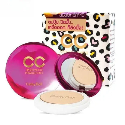 Cathy Doll CC Powder Pact compact with mirror and packaging box 12g