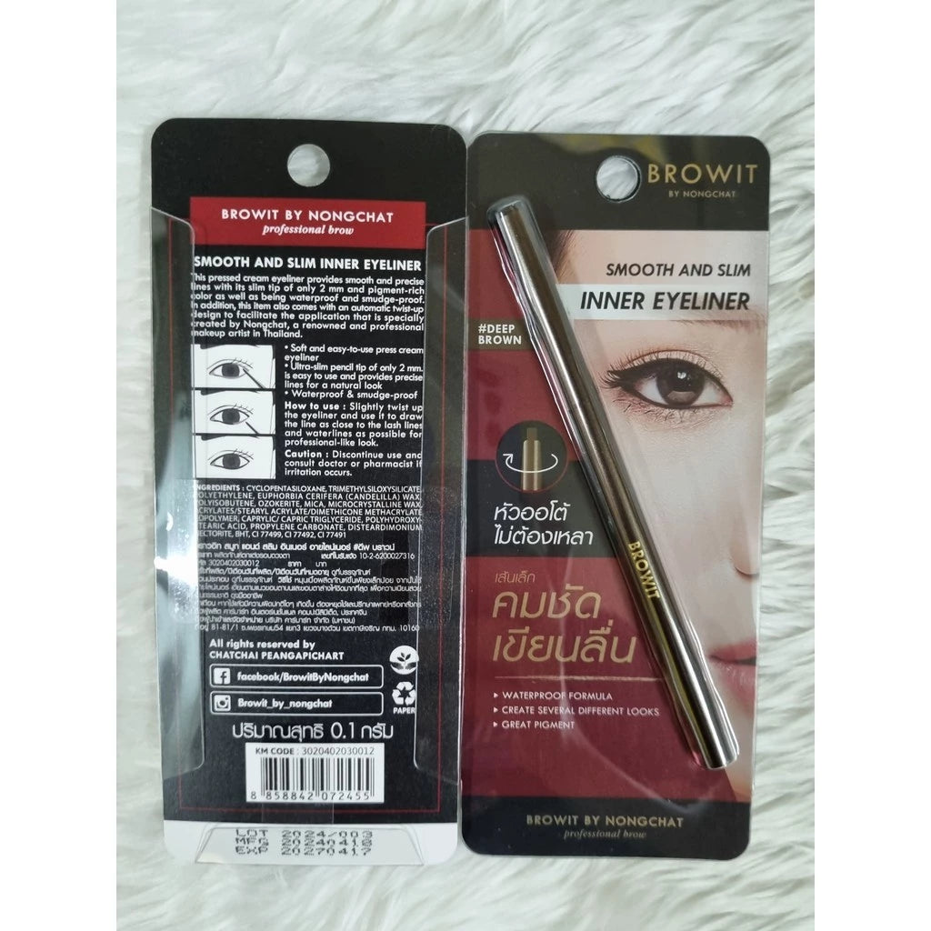 Browit Inner Eyeliner packaging back ingredients and product details