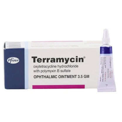 TERRAMYCIN 3.5 Gm Eye Care Ointment For Cat Cattle Dog Horse Infection Eye Drop