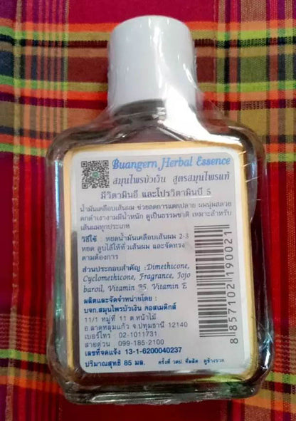 Buangern Hair Essence Herbal 85ml back label ingredients and details