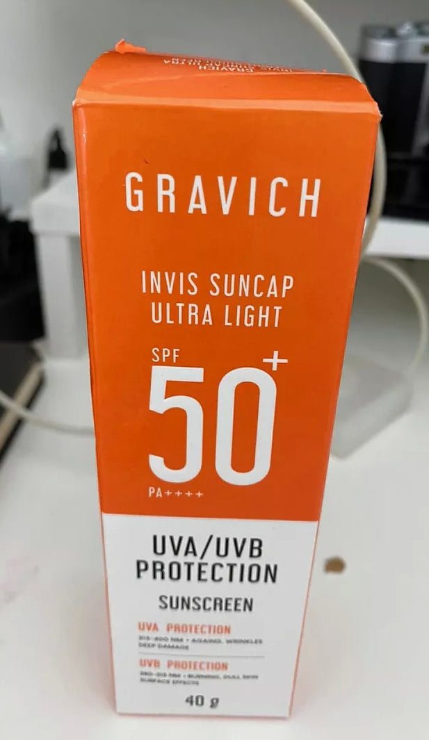 Gravich Invis Suncap Ultra Light Sunscreen SPF50 PA++++ 40g Face UV bright Care Skin