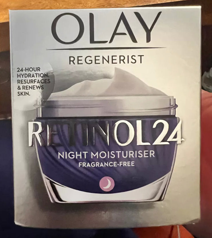 Olay Regenerist Retinol24 Night Moisturizer Fragrance Free Anti-Aging Cream 50g
