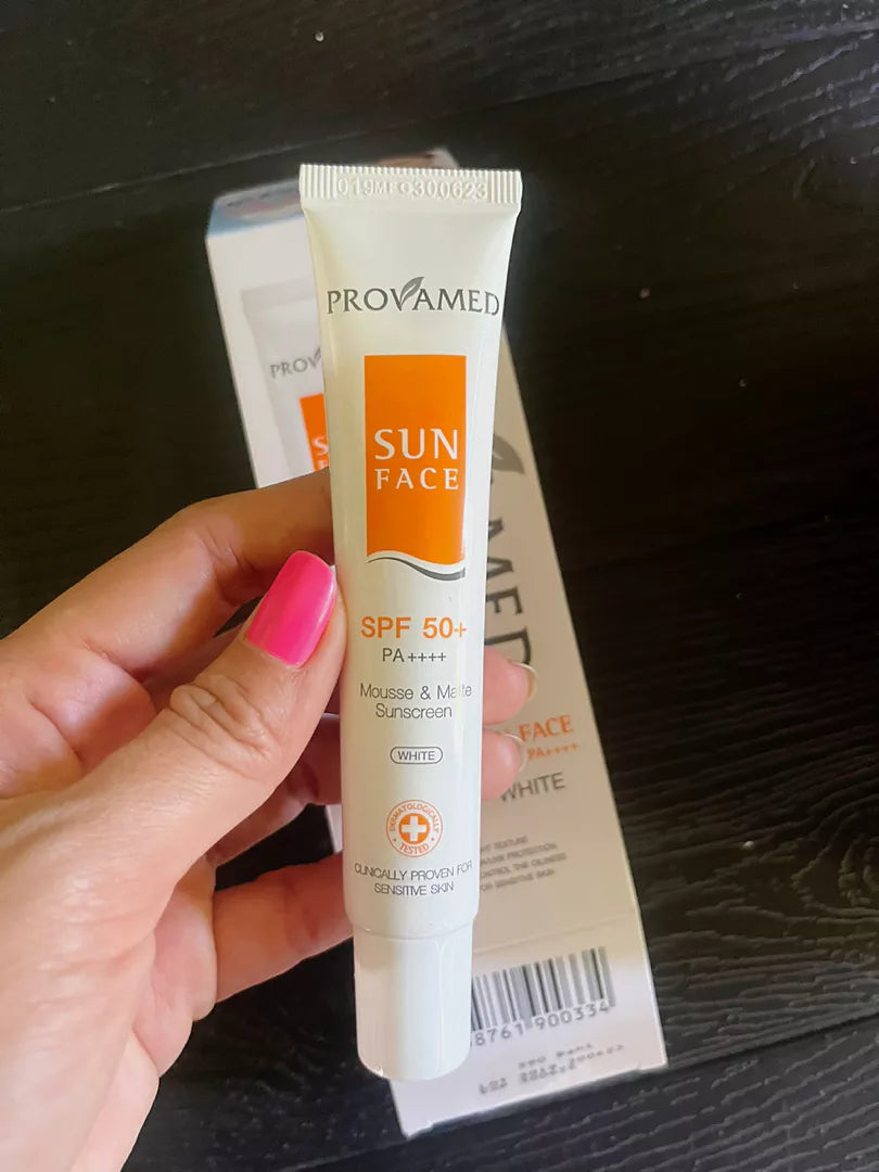 PROVAMED Sun Face Non Chemical Sunscreen SPF 50 PA+++ 30g Beige for Sensitive Skin