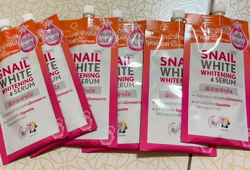 NAMU LIFE SNAIL WHITE SERUM multiple sachets display pack