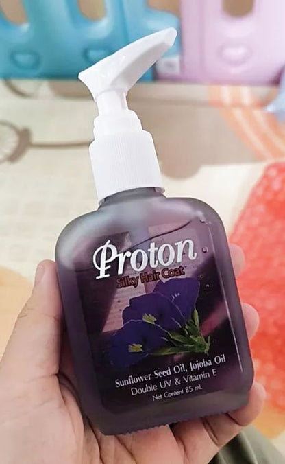 Proton Silky Hair Coat 85ml serum packaging side view