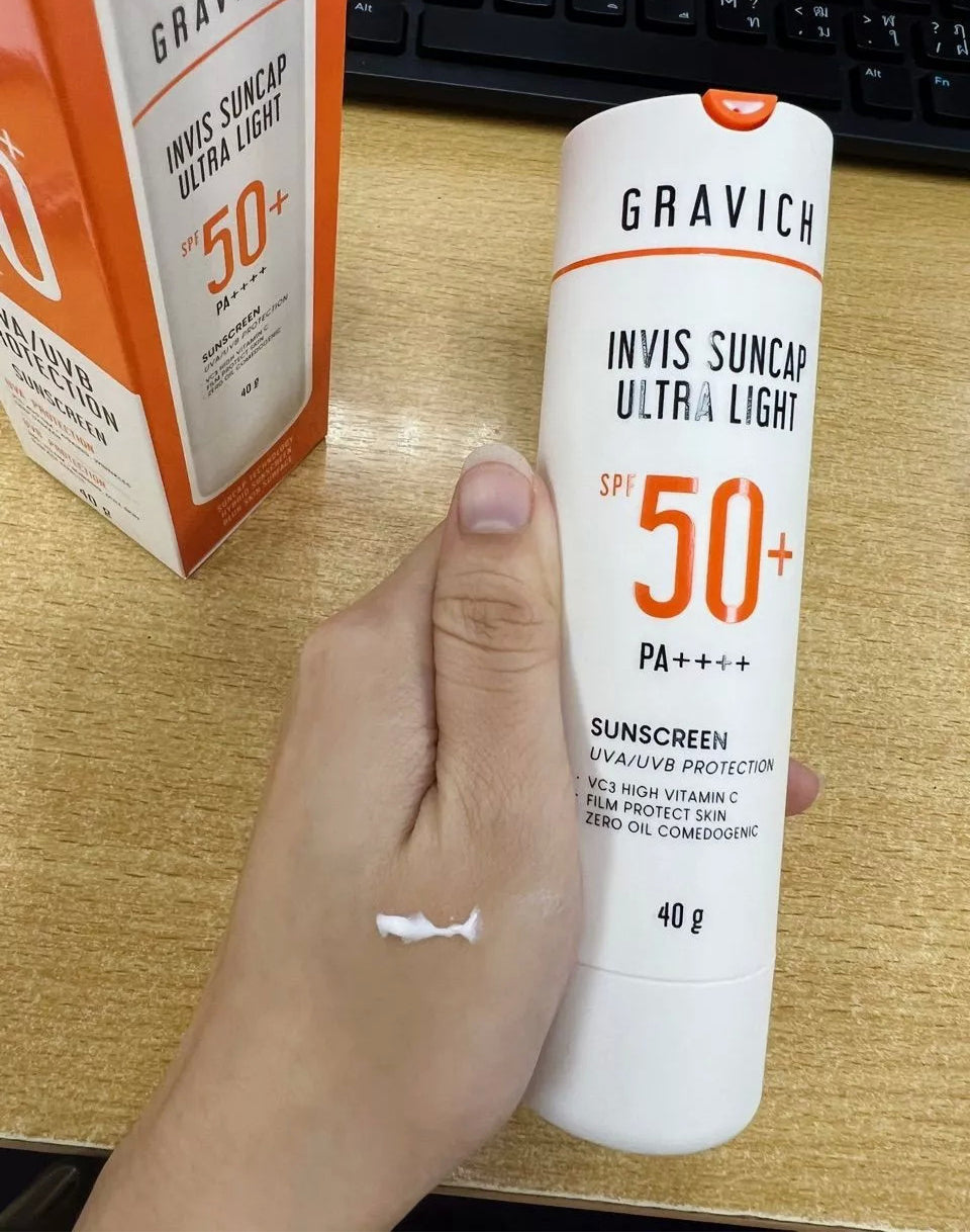 Gravich Invis Suncap Ultra Light Sunscreen SPF50 PA++++ 40g Face UV bright Care Skin