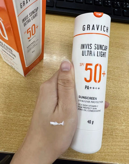 Gravich Invis Suncap Ultra Light Sunscreen SPF50 PA++++ 40g Face UV bright Care Skin
