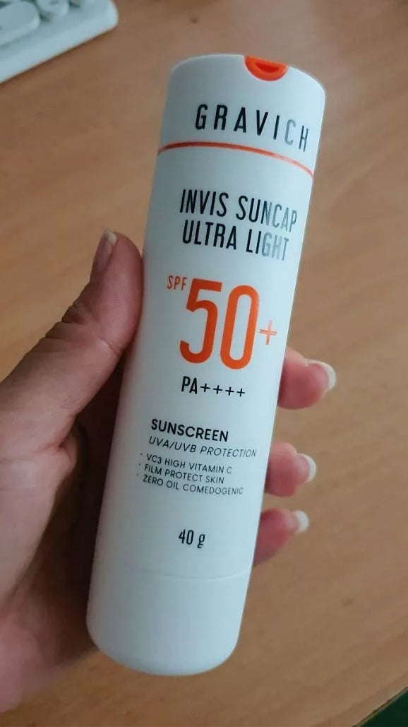 Gravich Invis Suncap Ultra Light Sunscreen SPF50 PA++++ 40g Face UV bright Care Skin