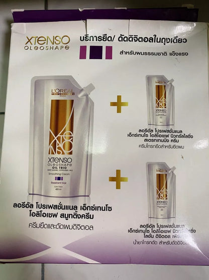 Loreal Xtenso Resistant Kit straightening system step diagram