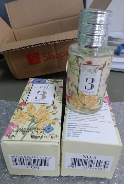 Miss and Kiss No 3 Perfume floral fragrance packaging display set