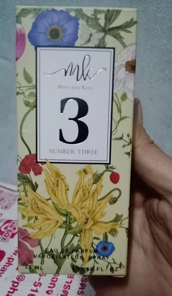 Miss and Kiss No 3 Perfume decorative perfume box and spray bottle