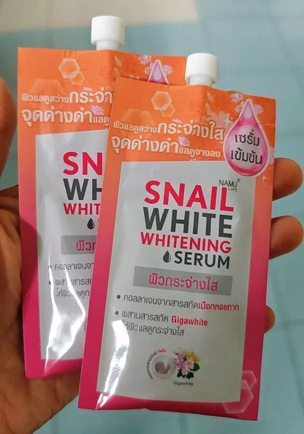 NAMU LIFE SNAIL WHITE SERUM sachets display with box set