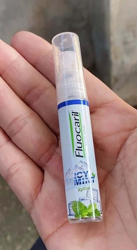 Fluocaril Mouth Spray Icy Mint Xylitol 7ml Pocket Size Spray Bottle
