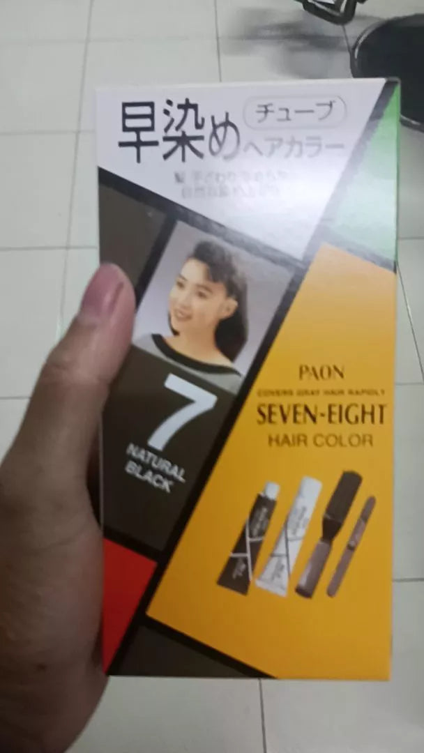 PAON Seven Eight Hair Color packaging box front view natural black