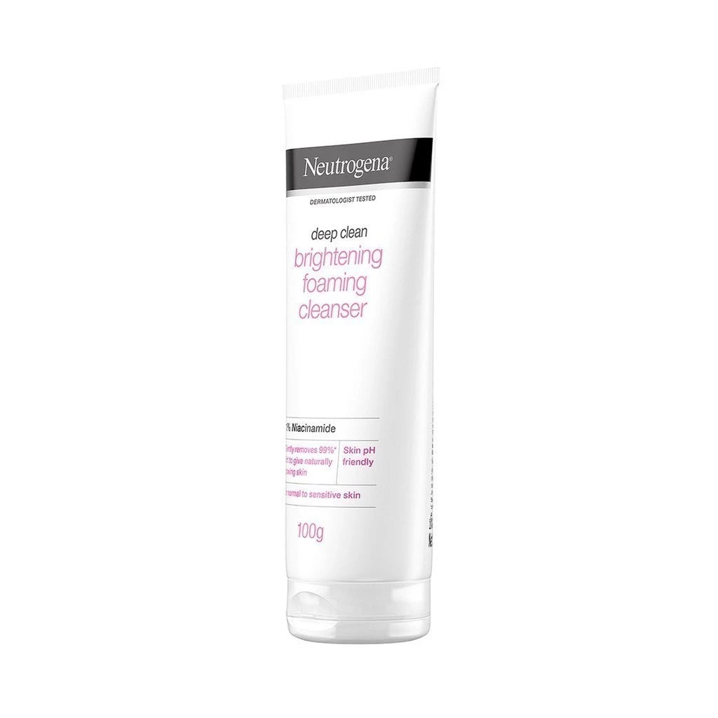 Neutrogena Deep Clean Foam Brightening Foaming Cleanser 150g tube front view