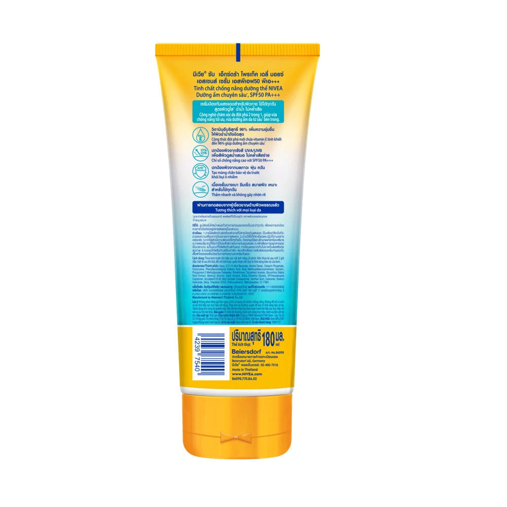 Nivea Sun Moist Serum full body sunscreen tube upright