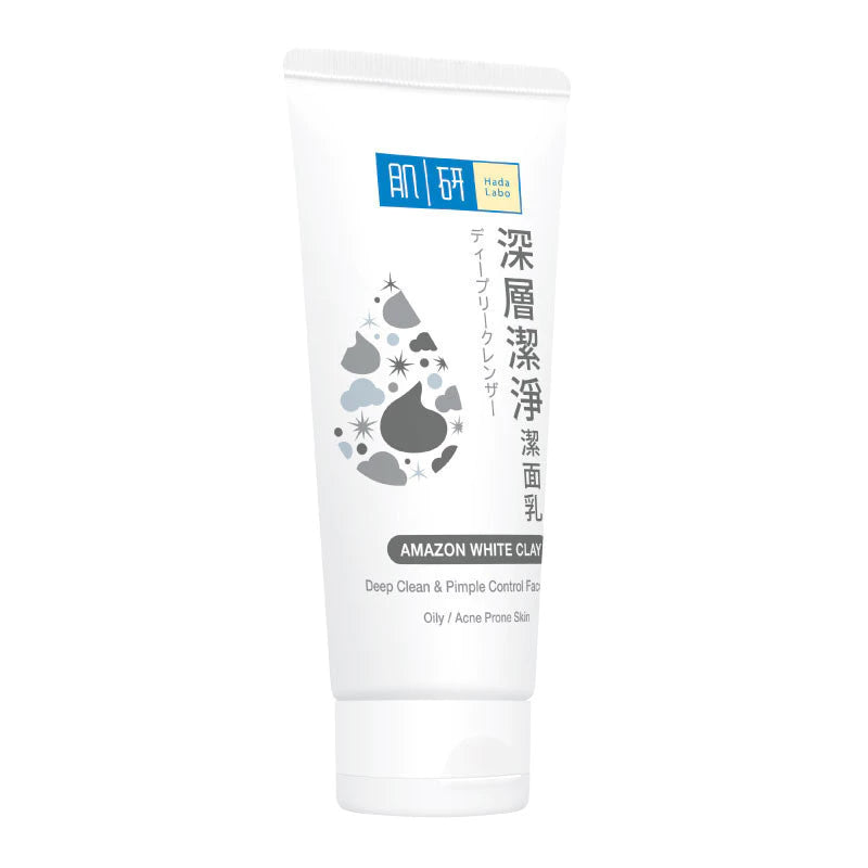 Hada Labo White Clay Foam Facial Cleanser Tube Packaging 100g