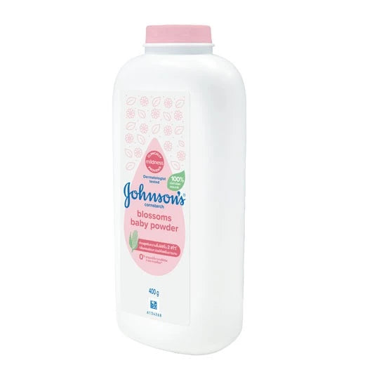 Johnsons Blossom Powder soft fresh scent baby powder bottle packaging