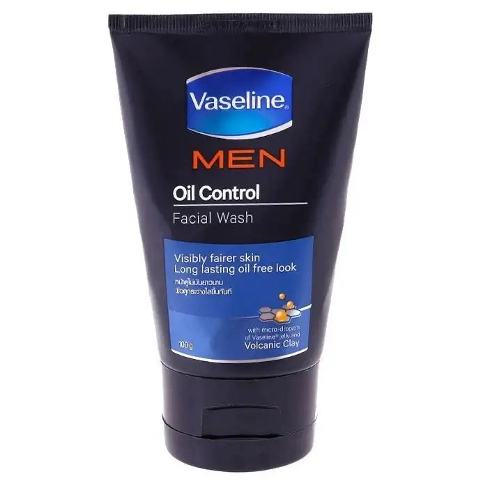 Vaseline Men Oil Control Wash facial cleanser packaging upright display
