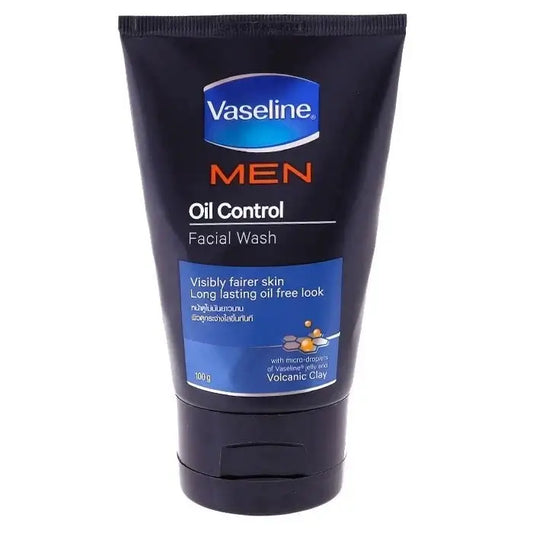 Vaseline Men Oil Control Wash facial cleanser packaging upright display