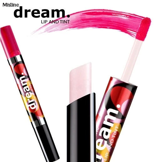 Mistine Dream Lip Tint 2in1 liquid gloss shimmer applicator close up