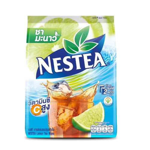 Front packaging of NESTEA Lemon Iced Tea Mix Powder 18 sachets Thai instant drink