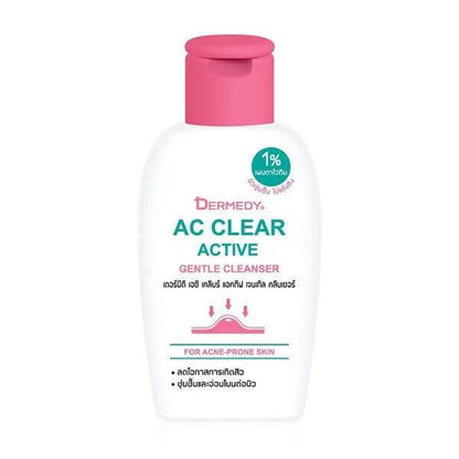 Dermedy AC Clear Cleanser front packaging active gentle face wash for acne prone skin 50ml