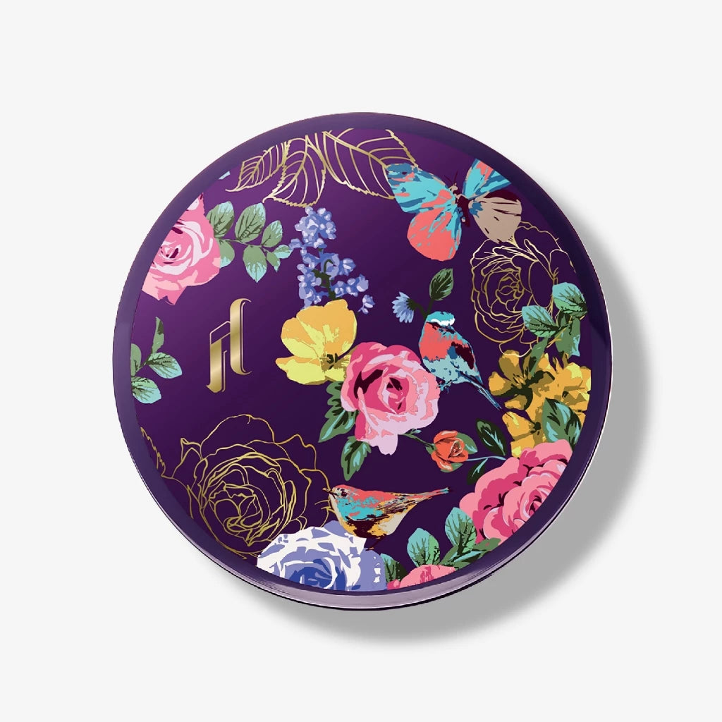 SRICHAND Translucent Powder compact case floral design top view