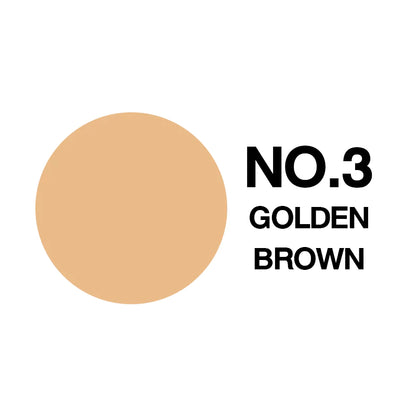 Swatch of Butae Super Oil Control Powder No. 3 in Golden Brown color, showcasing its smooth texture and blendability.