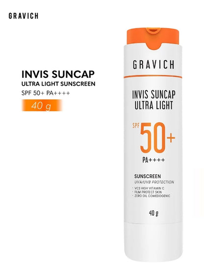 Gravich Invis Suncap Ultra Light Sunscreen SPF50 PA++++ 40g Face UV bright Care Skin