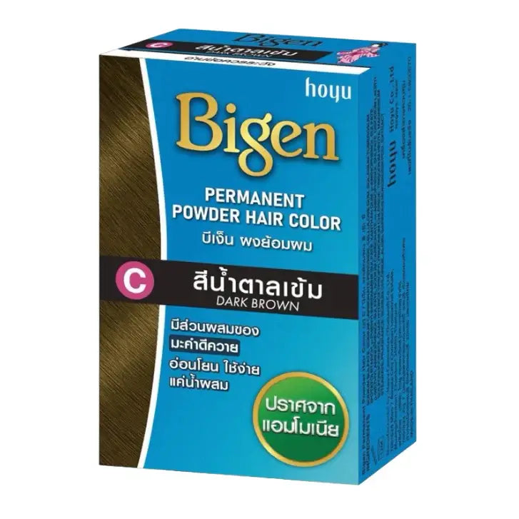 Bigen Powder Hair Color Dark Brown permanent hair dye shade C