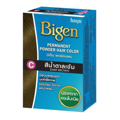 Bigen Powder Hair Color Dark Brown permanent hair dye shade C
