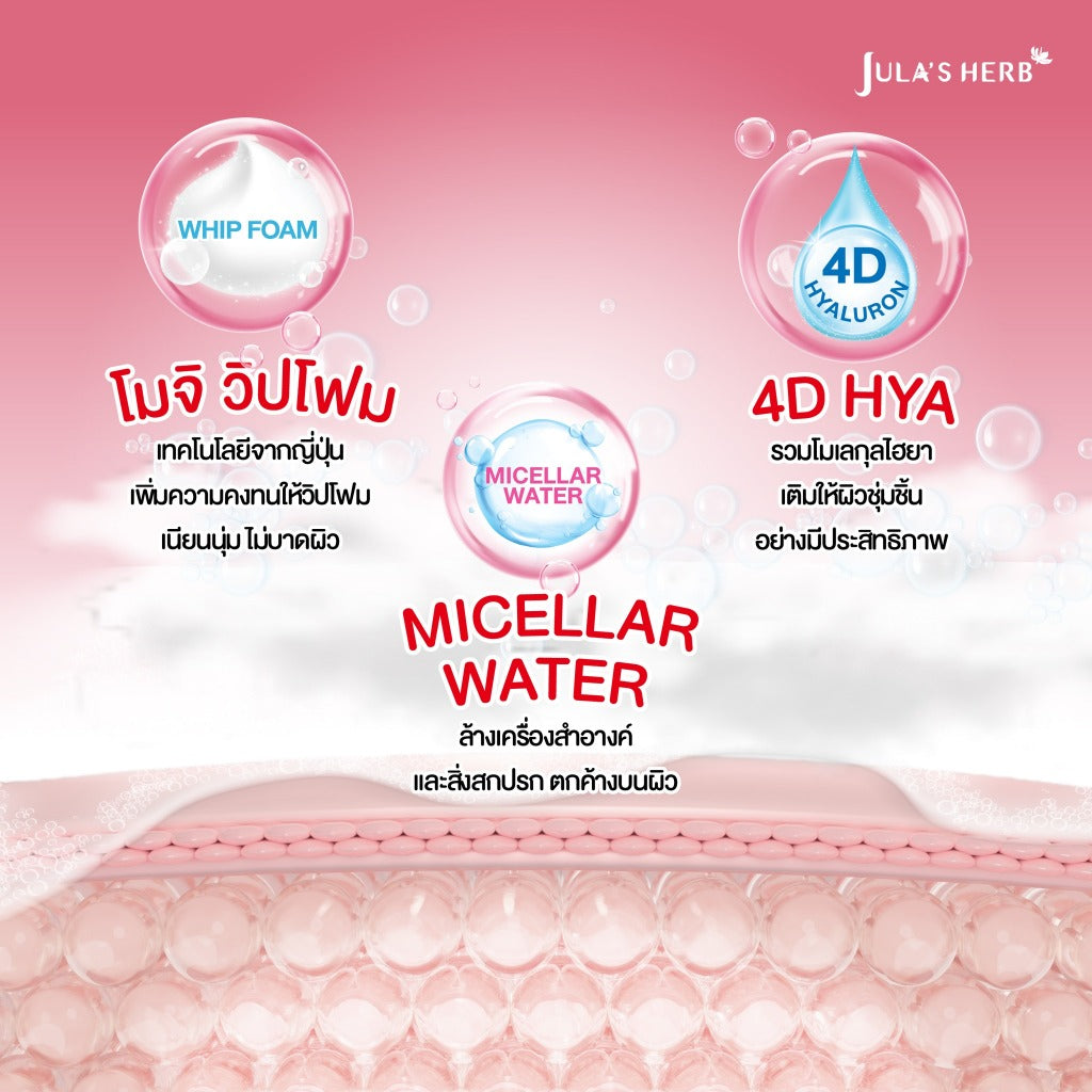 Jula's Herb Watermelon Whip Foam micellar water and aura brightening concept