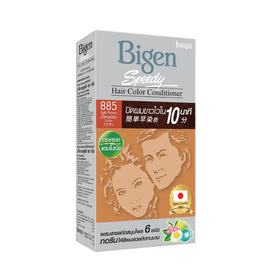 Bigen Speedy Hair Color 885 Light Brown box front packaging