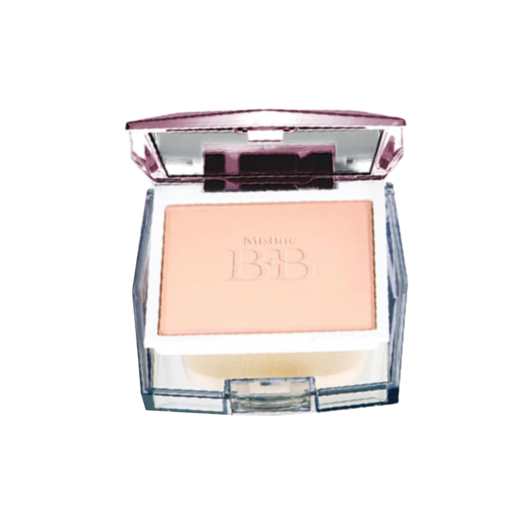 Mistine BB Diamond Pressed Powder open compact displaying pressed powder foundation